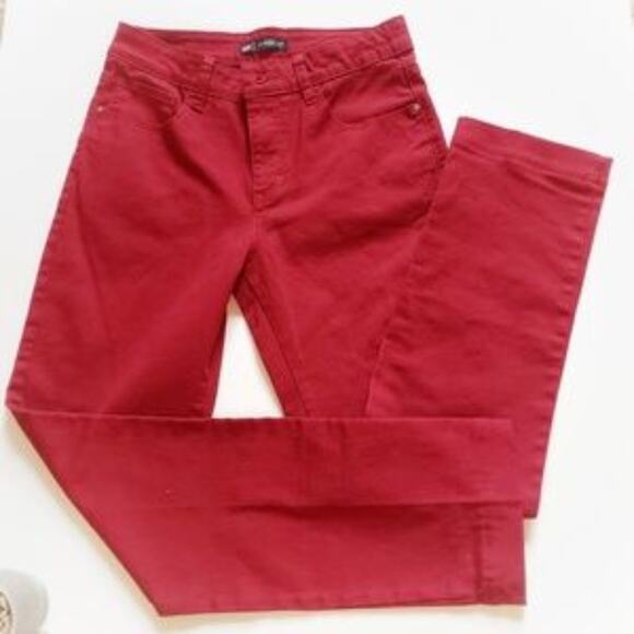 Lee High Rise Mom Jeans Classic Fit Red Jeans 6 - Picture 1 of 8